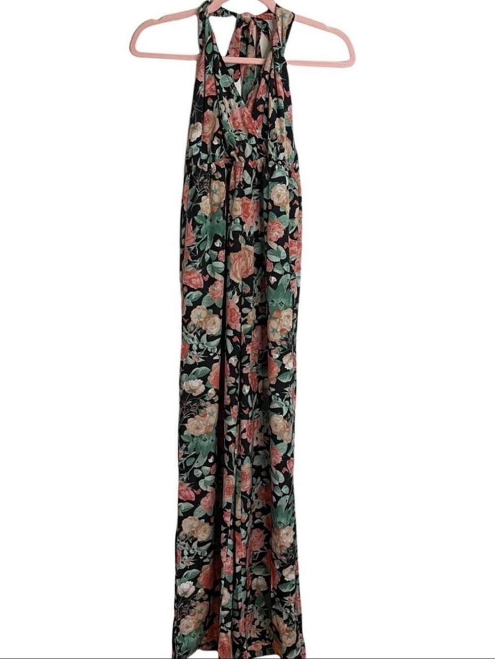 Lovers + Friends Floral Halter Wide-Leg Jumpsuit - Size M - Picture 5 of 9